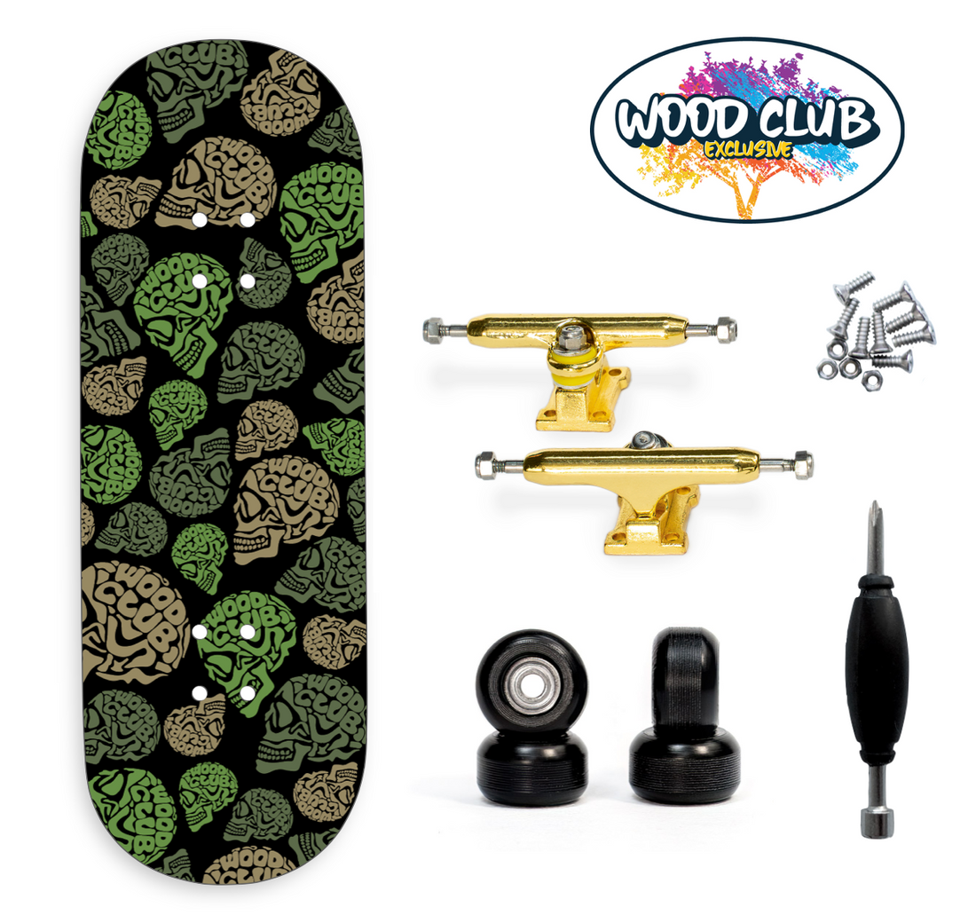 Fingerboard WoodClub EXCLUSIVE 32 mm - "CAMO SKULLS"
