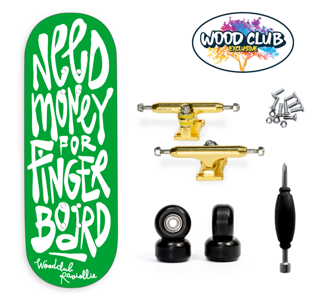 Fingerboard WoodClub EXCLUSIVE 32 mm - "NEED MONEY"