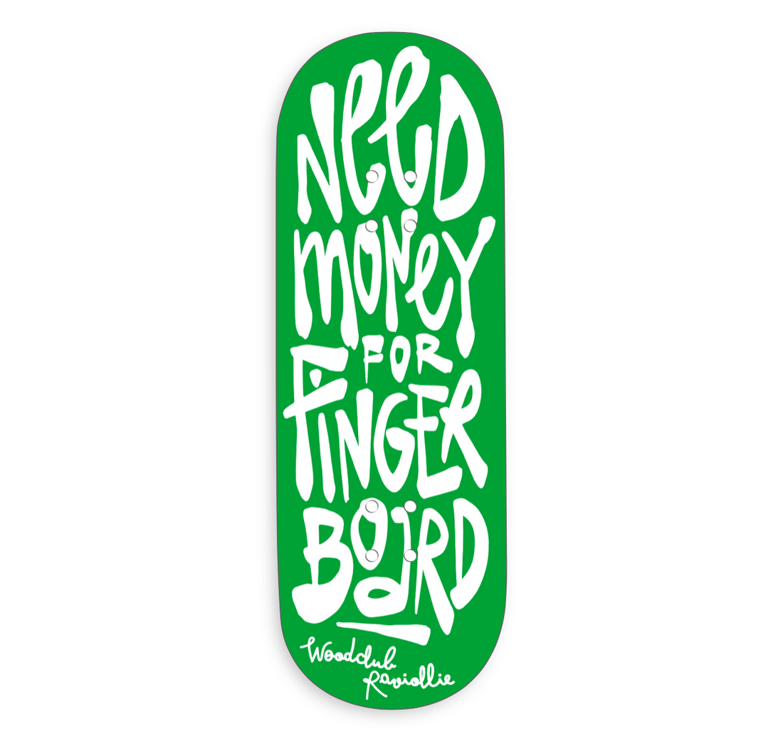 Drewniana deska WoodClub EXCLUSIVE 34 mm - "NEED MONEY"
