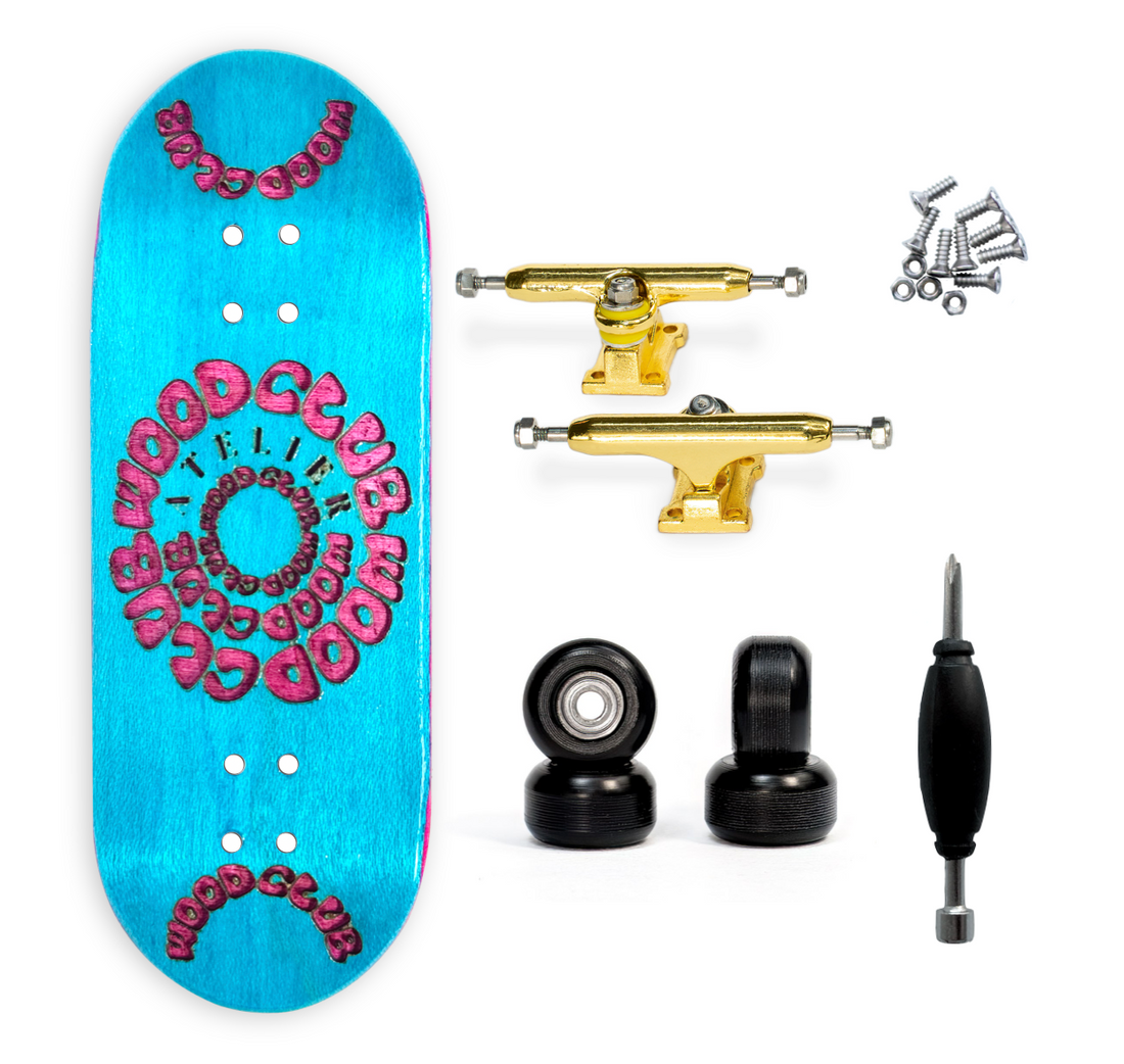 Fingerboard WoodClub ATELIER 33,7 mm - "Lagoon Blue"