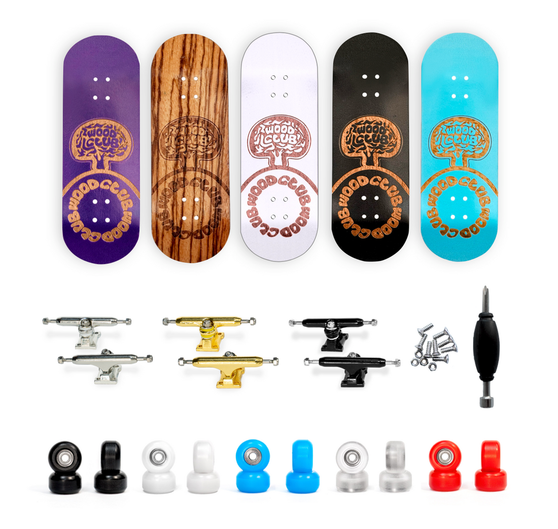 ZBUDUJ WŁASNY - Drewniany Fingerboard WoodClub PREMIUM 32 mm