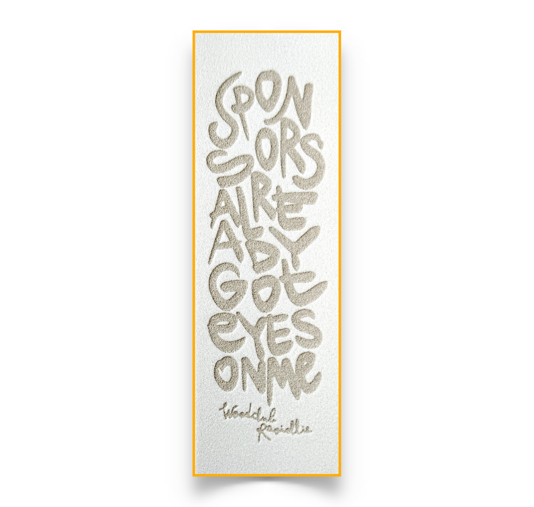 WoodClub Piankowy Tape EXCLUSIVE 1 szt. Biały - "SPONSORS"