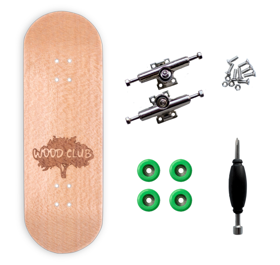 Drewniany Fingerboard WoodClub 29 mm - Zielony