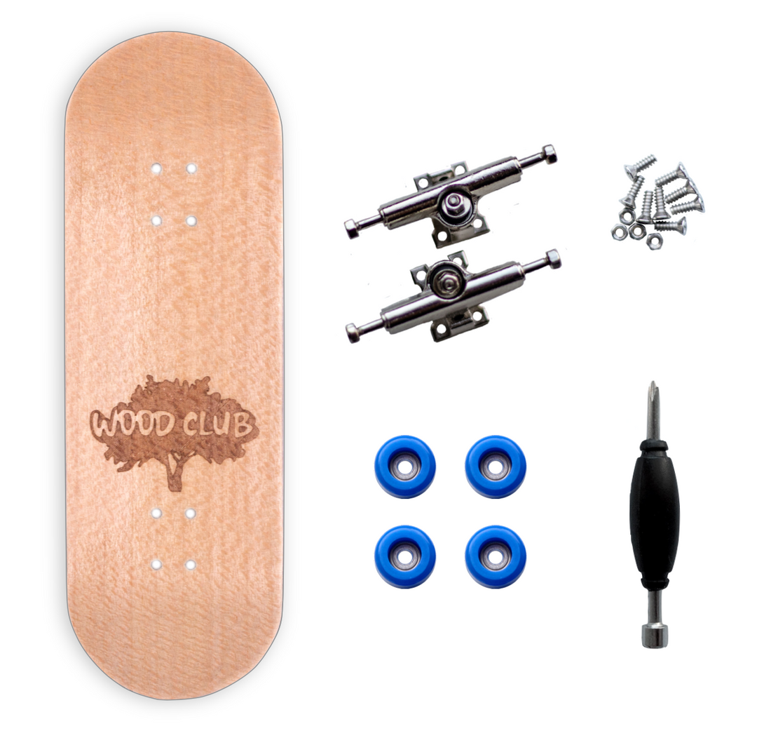 Drewniany Fingerboard WoodClub 29 mm - Ciemnoniebieski