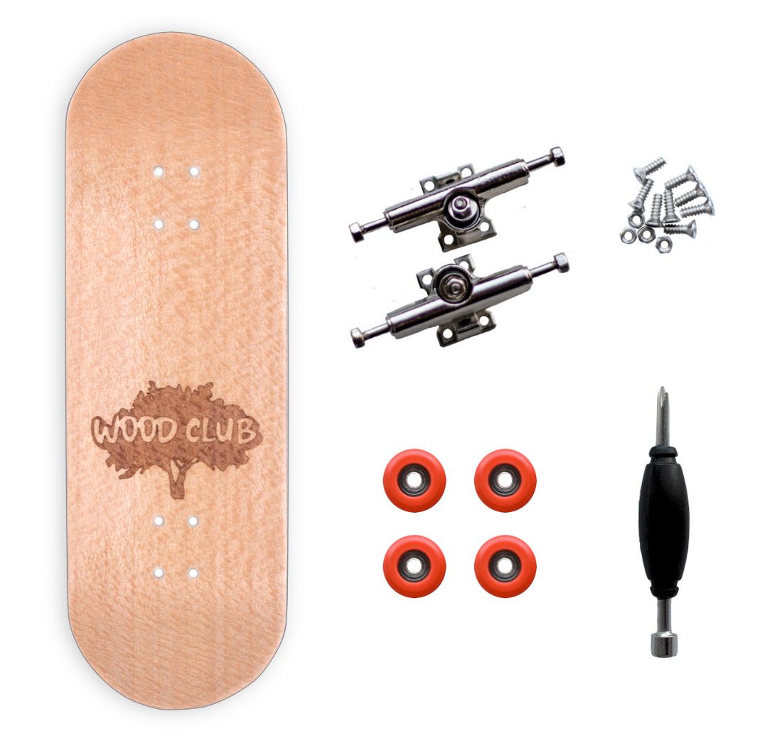 Drewniany Fingerboard WoodClub 29 mm - Czerwony