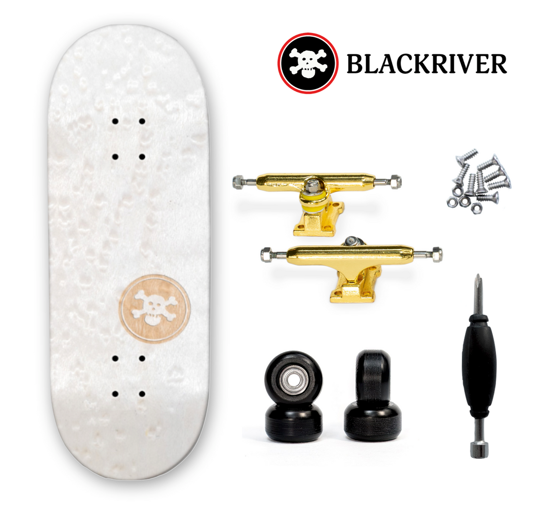 Fingerboard Blackriver 33,3 mm - "BR Mini Logo" X-Wide White