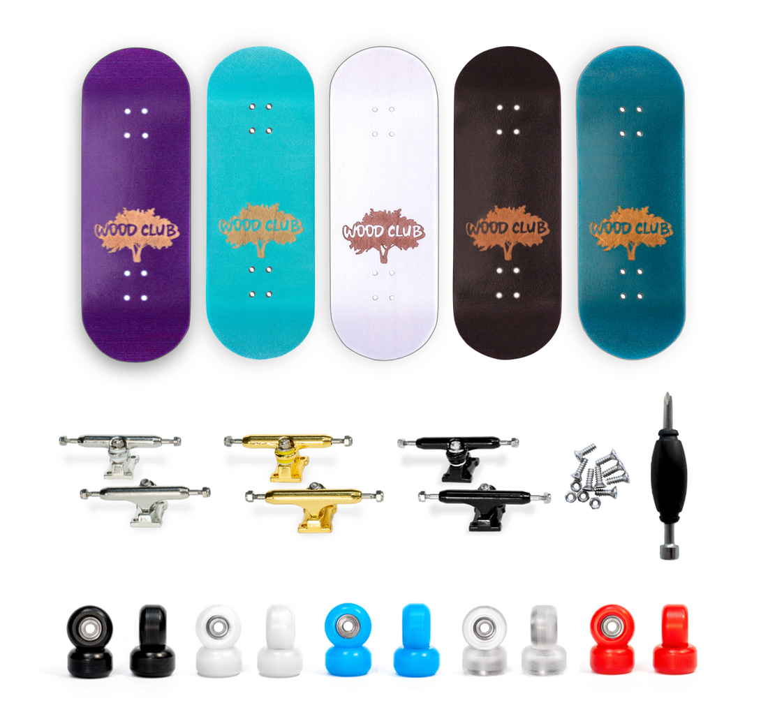 ZBUDUJ WŁASNY - Drewniany Fingerboard WoodClub PREMIUM 32 mm