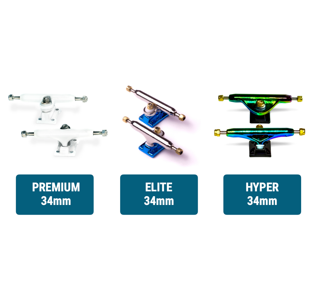 Drewniany Fingerboard WoodClub 34 mm - Jasnoniebieski