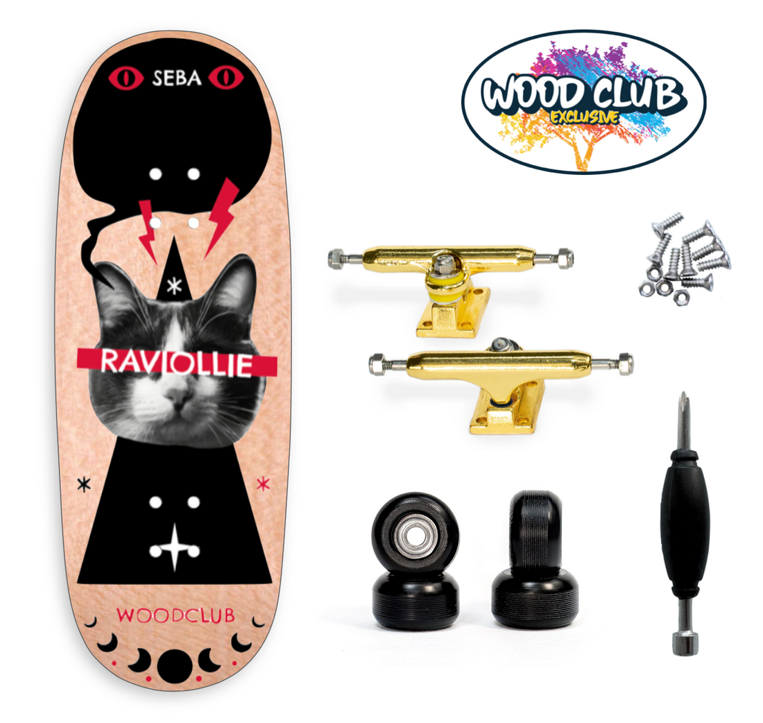 Fingerboard WoodClub EXCLUSIVE 35 mm - "SEBAFSK8 CAT"